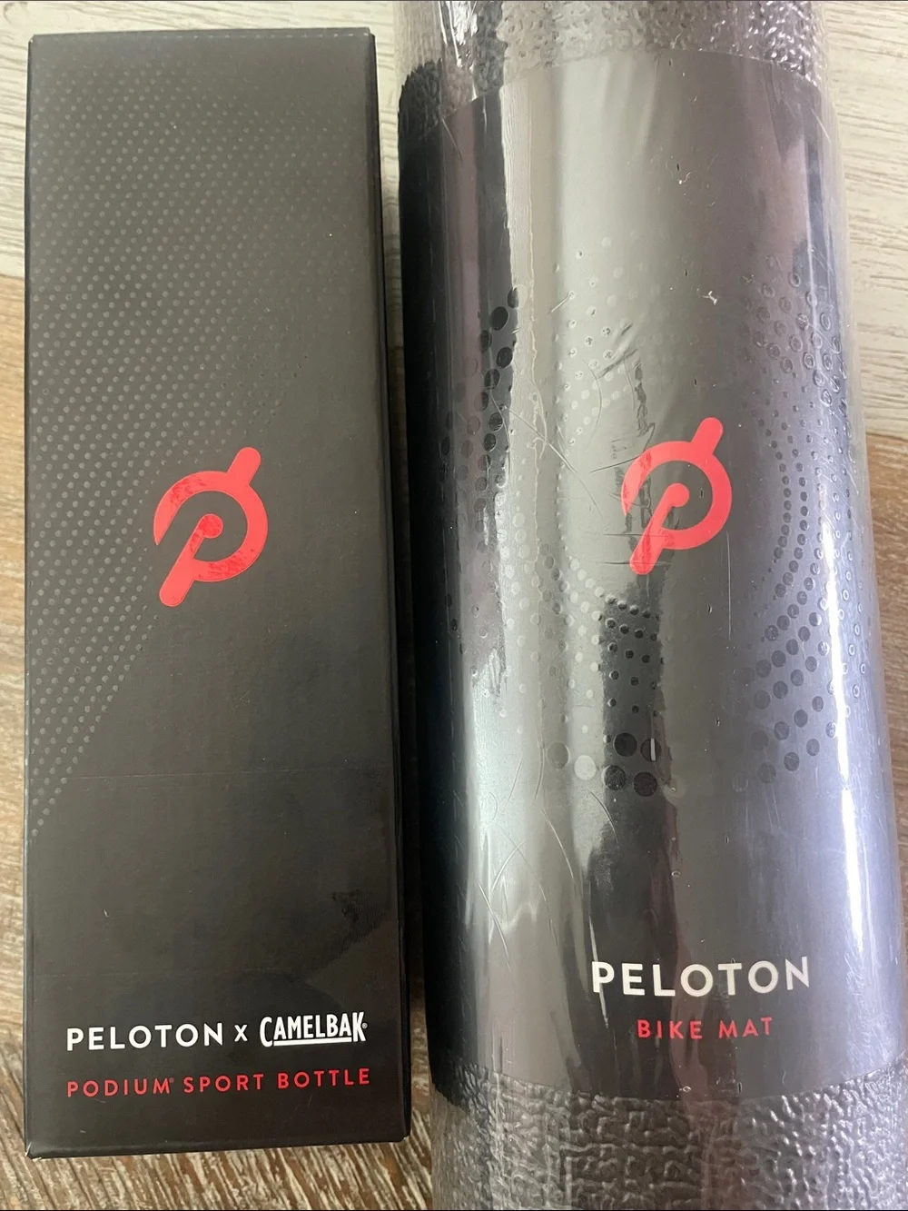 Peloton Bike Mat and NIB Podium Sport Bottle Bundle - Picture 6 of 7